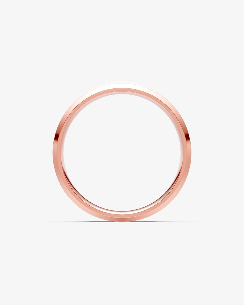 7mm Flat Bevelled Wedding Band in 10kt White Gold
