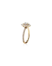 Sir Michael Hill Designer Oval Engagement Ring with 0.92 Carat TW Diamonds in 18kt White Gold