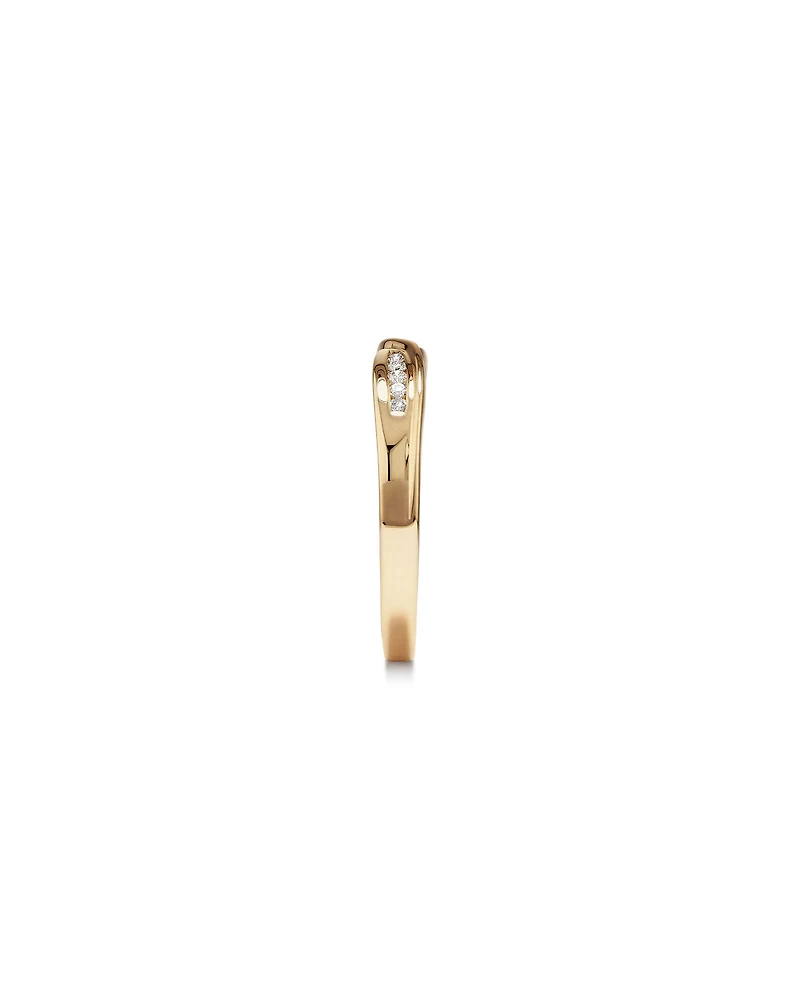 Wedding Ring with Diamonds in 14kt Yellow Gold