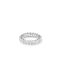 3.15 Carat TW Oval Laboratory-Grown Diamond Eternity Ring in 14kt White Gold