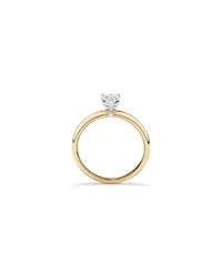 Bague de fiançailles solitaire diamant taille poire certifié TW de 0,70 carat en or jaune et blanc 18 carats