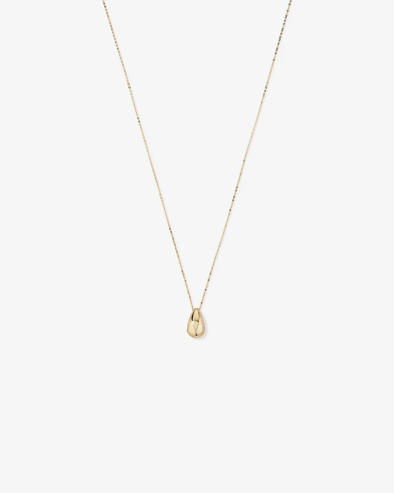 Tapered Dome Pendant Necklace in 10kt Yellow Gold