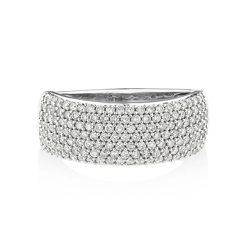 Diamond Pave Ring with 1.00 Carat TW Diamond in 10kt Rose Gold