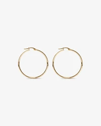 30mm Rounded Flat Hoop Earrings in 10kt Yellow Gold