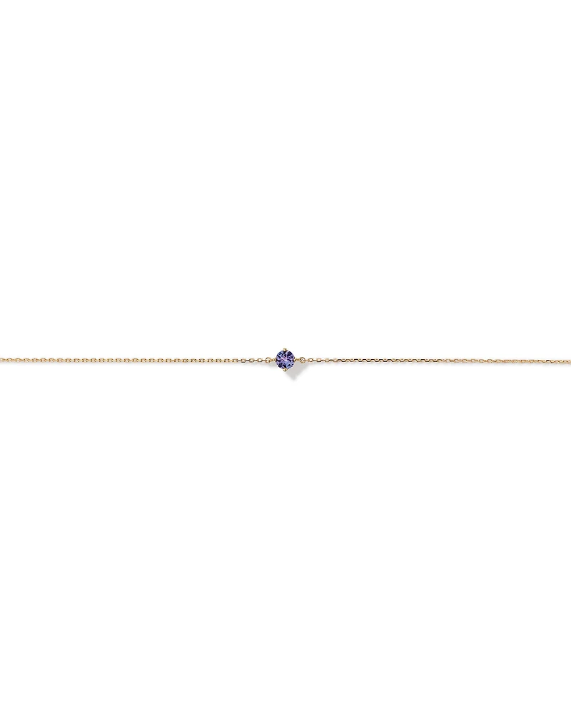 Bracelet with Tanzanite in 10kt Yellow Gold