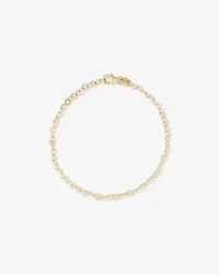 Heart Link Fancy Chain Bracelet in 10kt Yellow Gold