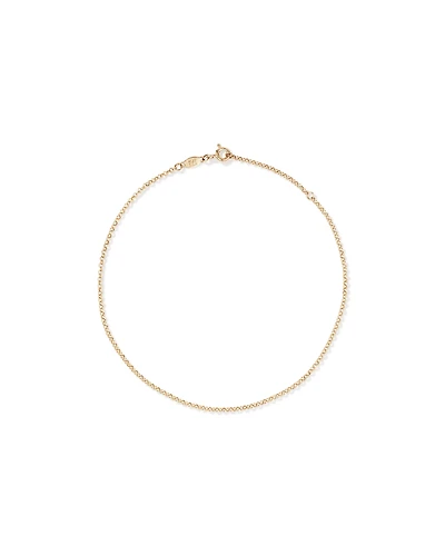 26cm (10.2") 1.7mm Width Belcher Chain Anklet in 10kt Yellow Gold