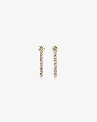 Hoop Earrings With 0.25 Carat TW Of Diamonds in 10kt White Gold