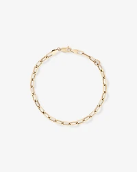 19cm (7.5") 3.5mm Hollow Paperclip Bracelet in 10kt Yellow Gold
