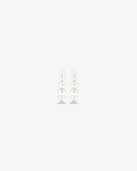 Huggie Earrings with Cultured Freshwater Pearls in 10kt Yellow Gold
