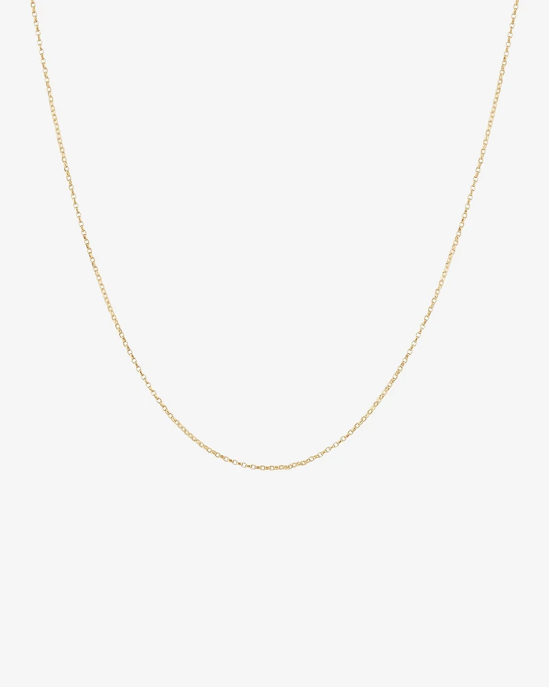 Chaîne belcher à taille diamant de 50 cm en or jaune 18 K, largeur de 1 mm