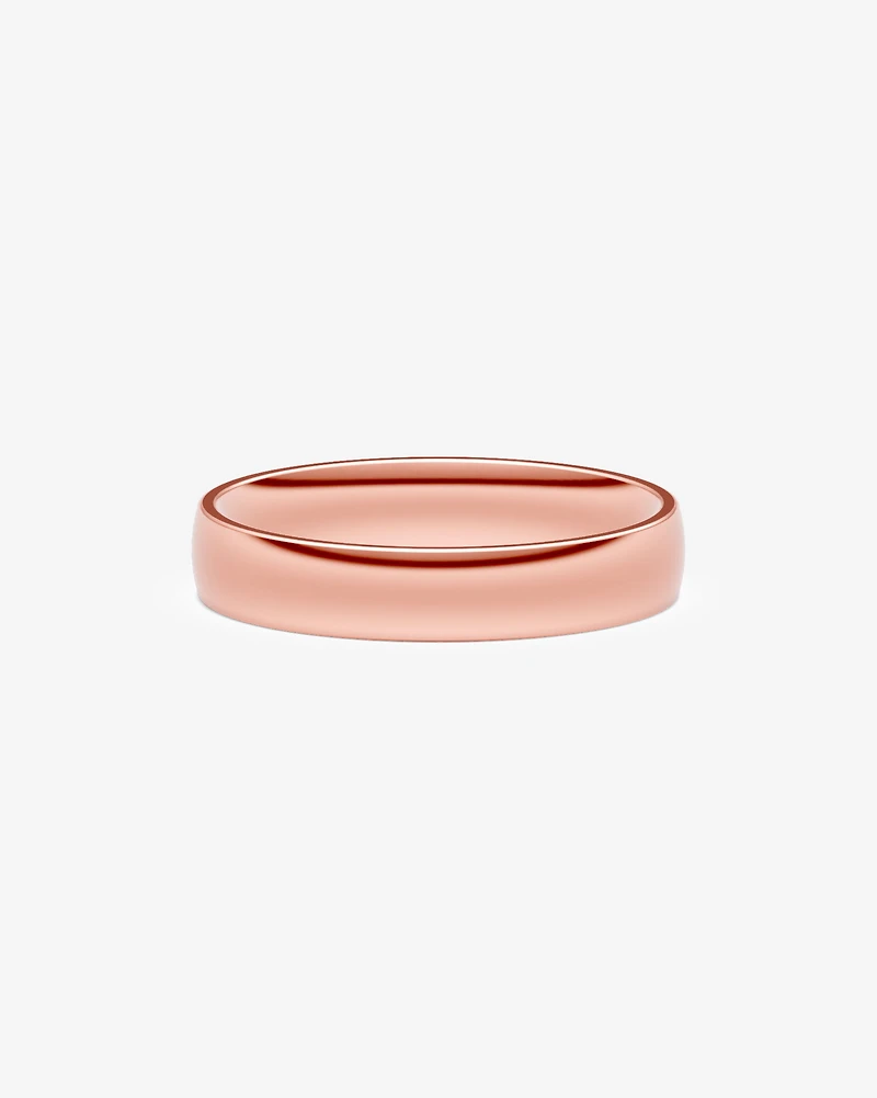 5mm Lite Half Round Polished Wedding Band 10kt Yellow Gold