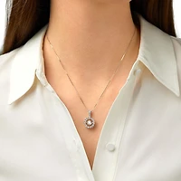 Pendentif Everlight en or blanc 14 K avec diamants totalisant 1,50 ct