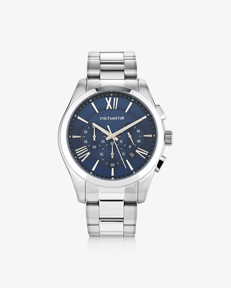 Men's Chronograph Watch in Black Tone Stainless Steel