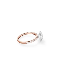 1.79 Carat TW Round Brilliant Laboratory-Grown Diamond Halo Engagemet Ring in 14kt White Gold