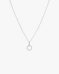 Pendentif en forme de cercle ouvert avec zircons cubiques en argent sterling