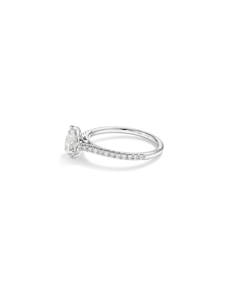 Pear Solitaire Engagement Ring with 1.12ct TW of Diamonds in 14kt White Gold