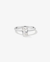 1.00 Carat TW Oval Canadian Diamond Solitaire in 18kt White Gold