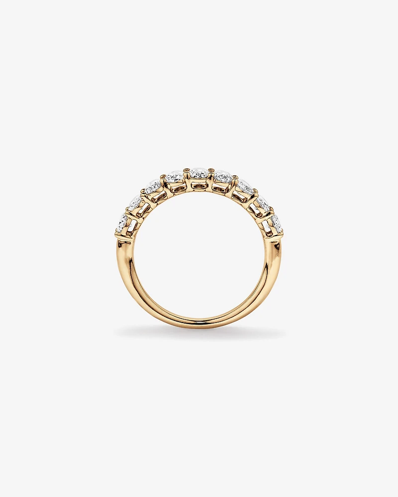 1.17 Carat TW Oval Laboratory-Grown Diamond Wedding Ring in 14kt White Gold