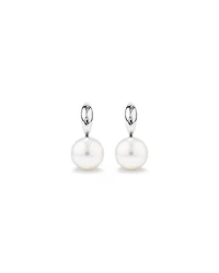 Hook Earrings with Freshwater Pearls in Sterling Silver