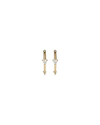 Diamond Accent Sleeper Earrings in 10kt Gold