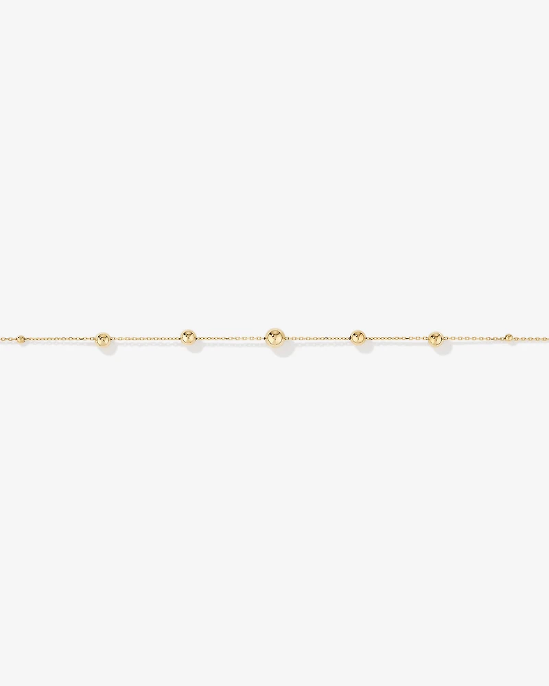 19cm (7.5") Bead Bracelet in 10kt Yellow Gold