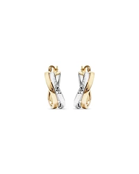 Hoop Earrings in 10kt Yellow & White Gold