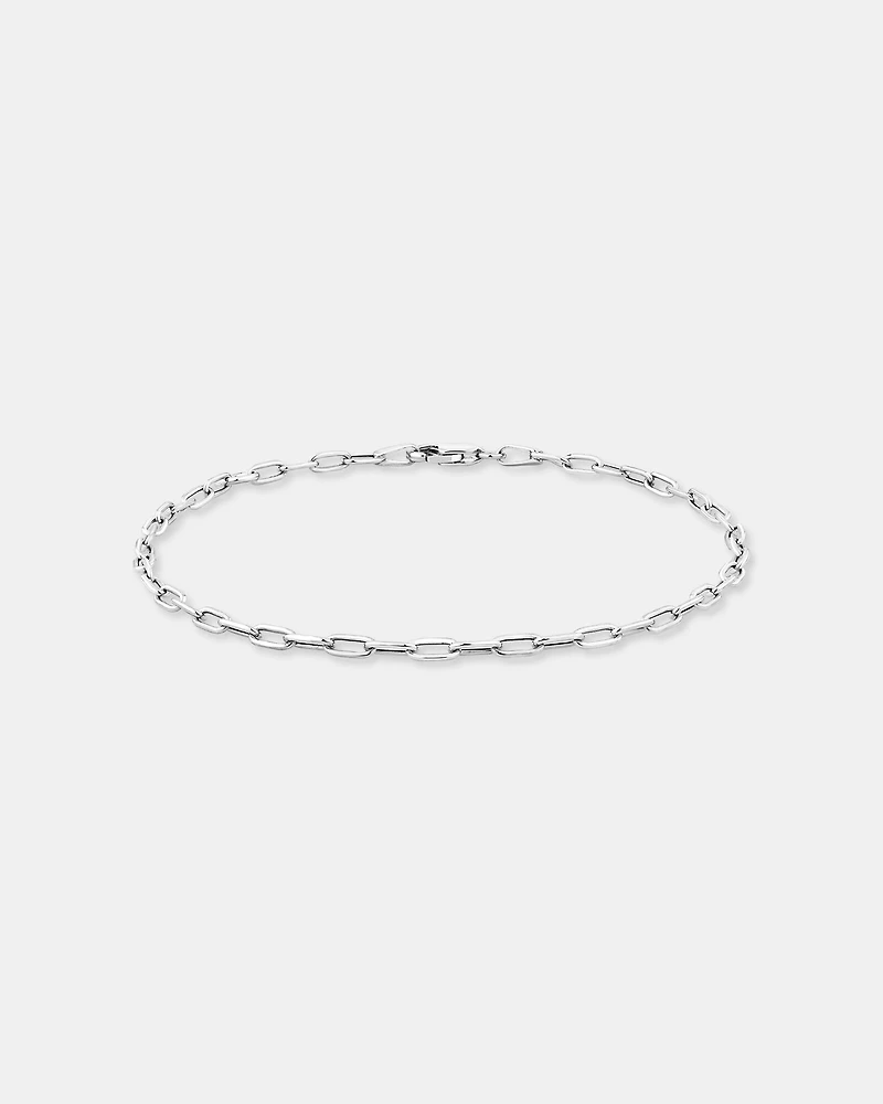 19cm (7.5") 2mm Hollow Paperclip Bracelet in 10kt Yellow Gold