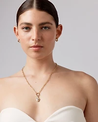 Diamond Snake Pendant in 10kt White Gold