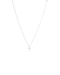 Diamond Accent Cross Pendant in Sterling Silver