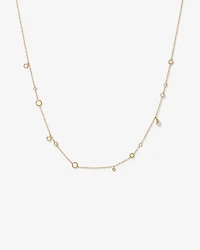 Necklace with Opal & 0.15 Carat TW of Diamonds in 10kt Yellow Gold