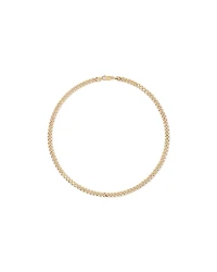 55cm (22") 6.8mm Width Semi Solid Diamond Cut Curb Chain in 10kt Yellow Gold