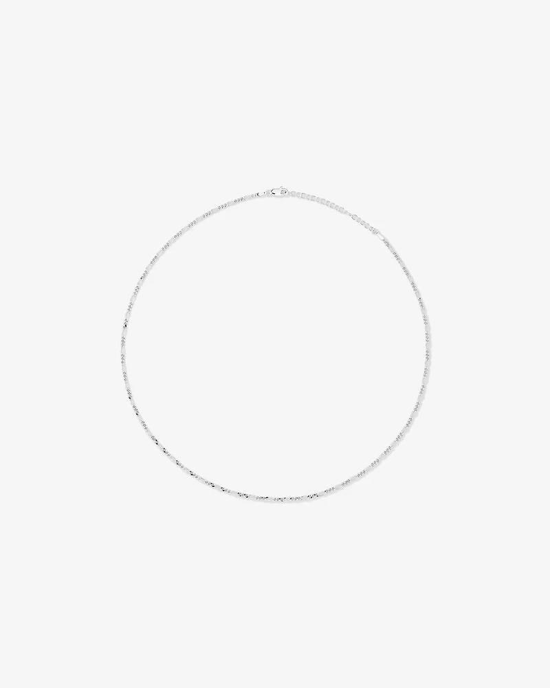 50cm (20") 1.6mm Width Figaro Chain Necklace in Sterling Silver