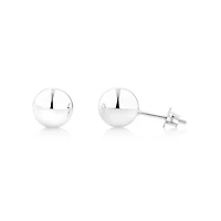 8mm Ball Stud Earrings in Sterling Silver