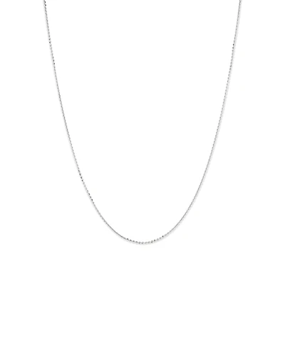 50cm (20") 2mm Width Diamond Cut Cable Chain Necklace in Sterling Silver