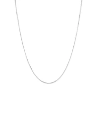 50cm (20") 2mm Width Diamond Cut Cable Chain Necklace in Sterling Silver