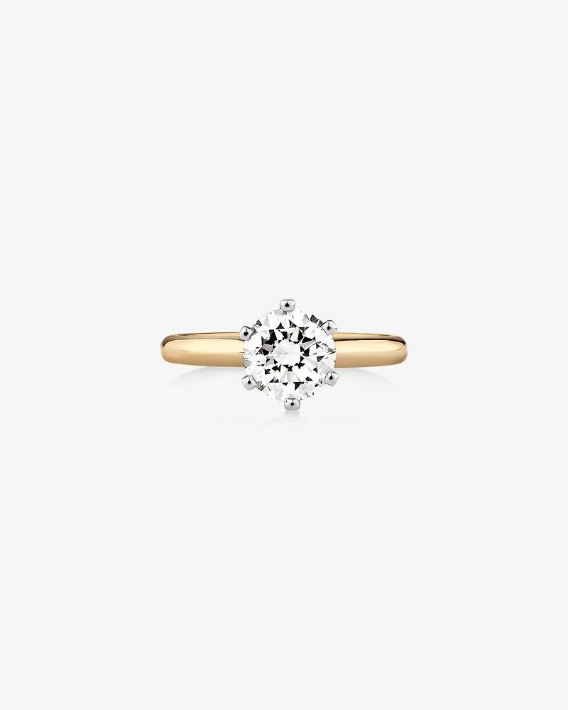 Certified Solitaire Engagement Ring with A 1 1/2 Carat TW Diamond in 18kt White Gold
