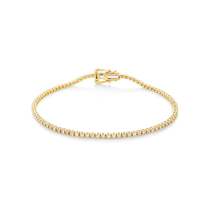0.82 Carat TW Diamond Tennis Bracelet in 10kt White Gold