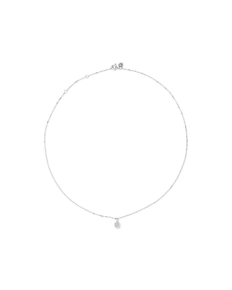 0.50 Carat TW Diamond Solitaire Pendant in 18kt White Gold