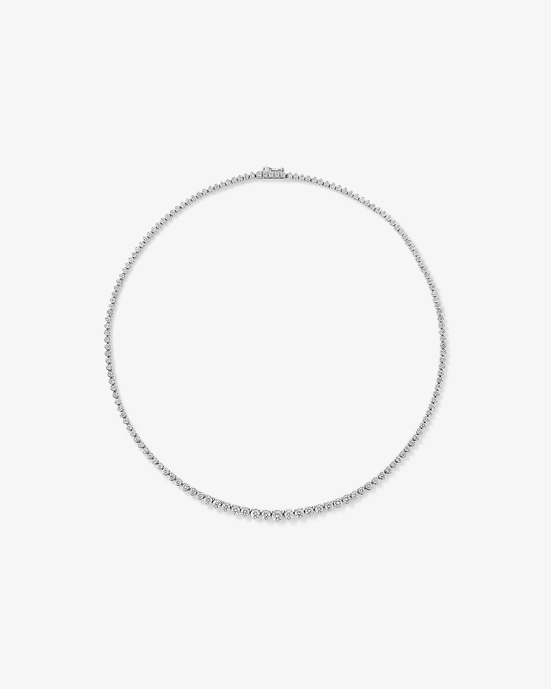 6.00 Carat TW Tennis Necklace set in 18kt White Gold