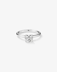 Bague De Fiançailles Solitaire En Diamant De Laboratoire Rond Brillant De 1 Carat Poids Total En Or Blanc 14 Carats