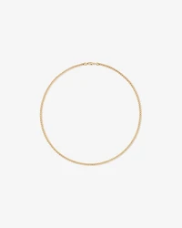 55cm (22") 4.2mm Width Semi Solid Diamond Cut Curb Chain in 10kt Yellow Gold