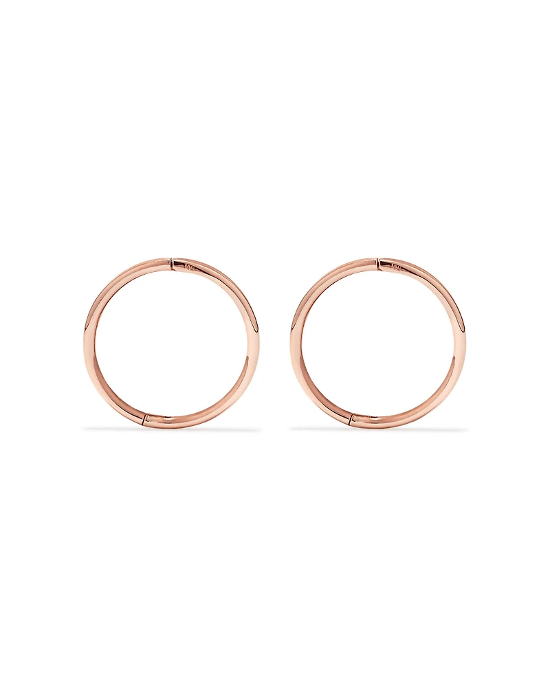 14mm Sleeper Earrings in 10kt Yellow Gold