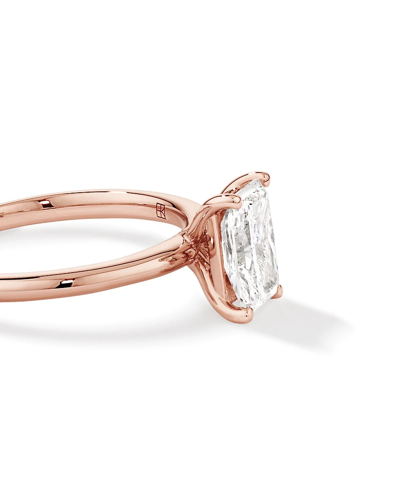 1.25 Carat TW Radiant Laboratory-Grown Diamond Solitaire Engagement Ring in 14kt White Gold