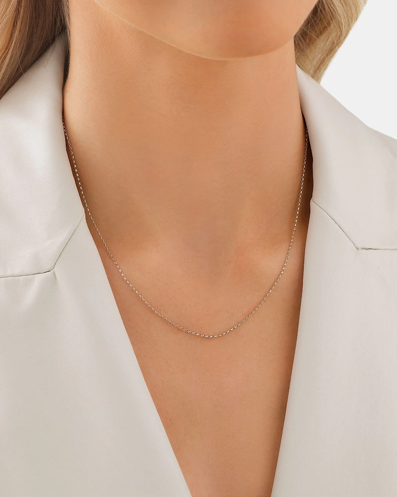 45cm (18") 1mm-1.5mm Width Solid Belcher Chain in 10kt Yellow Gold
