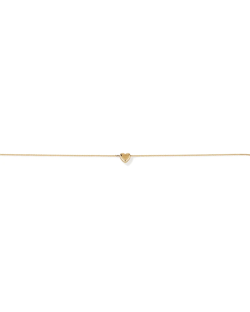 19cm Heart Slider Bracelet in 10kt Yellow Gold