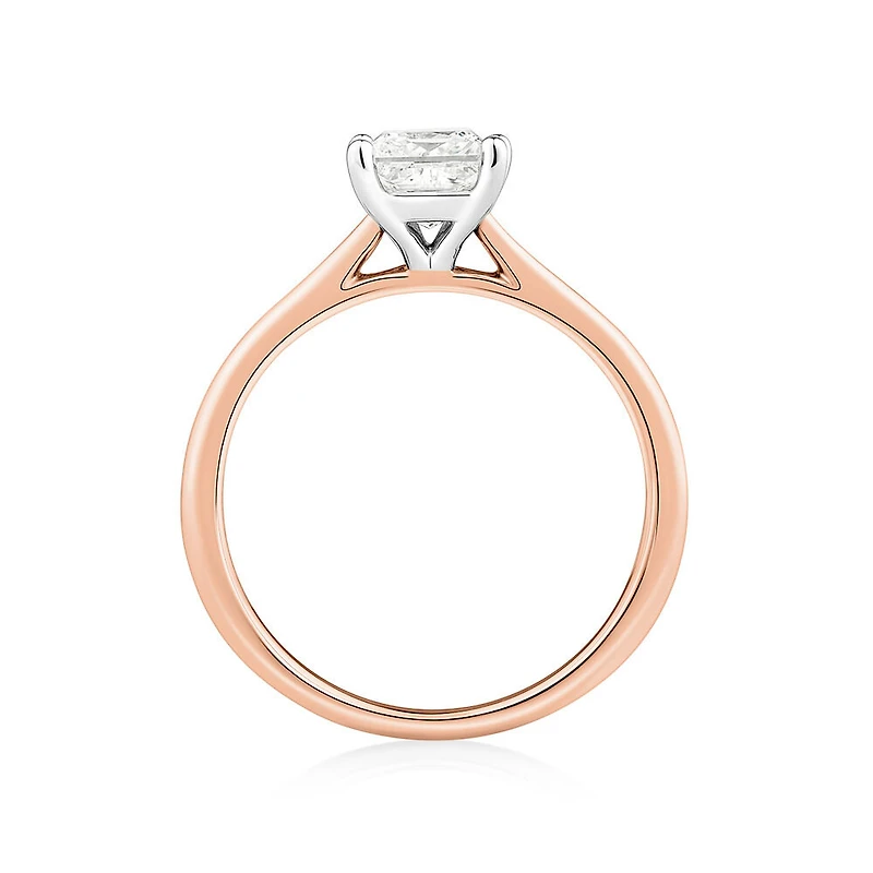 Evermore Certified Solitaire Ring With 1 Carat TW Diamond In 14kt White Gold