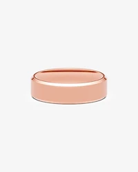 7mm Flat Bevelled Wedding Band in 10kt White Gold