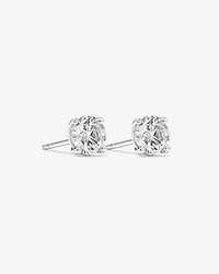 Boucles d’oreilles solitaires en diamant cultivées en laboratoire TW de 1,50 carat en or blanc 14 carats