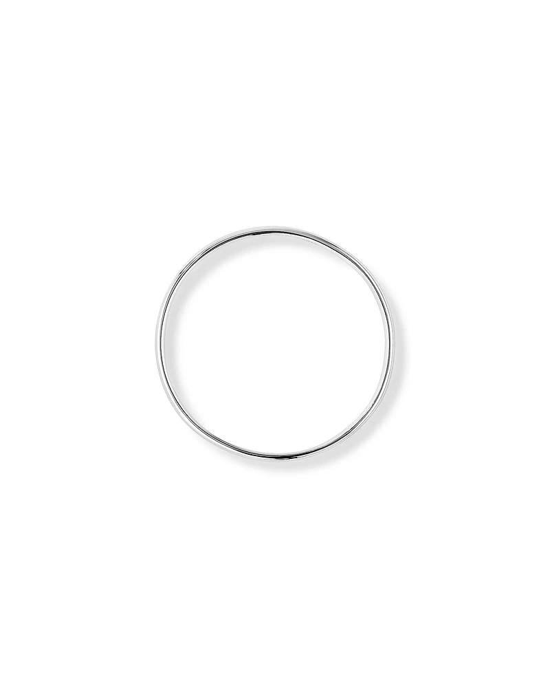 3.7mm Width Solid Round Baby Bangle in Sterling Silver